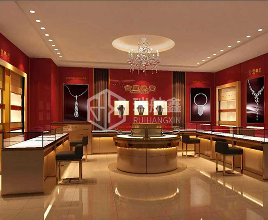 珠宝展柜是珠宝店第一视觉的亮点----深圳市瑞航鑫珠宝展柜厂家